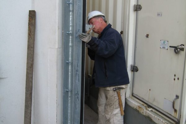 Drilled-in anchors allow for a bolt-on channel.
